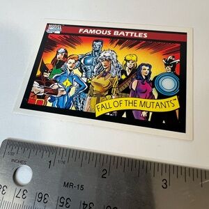 1990 Marvel Universe Series 1 Famous Battles #102 Fall of the Mutants